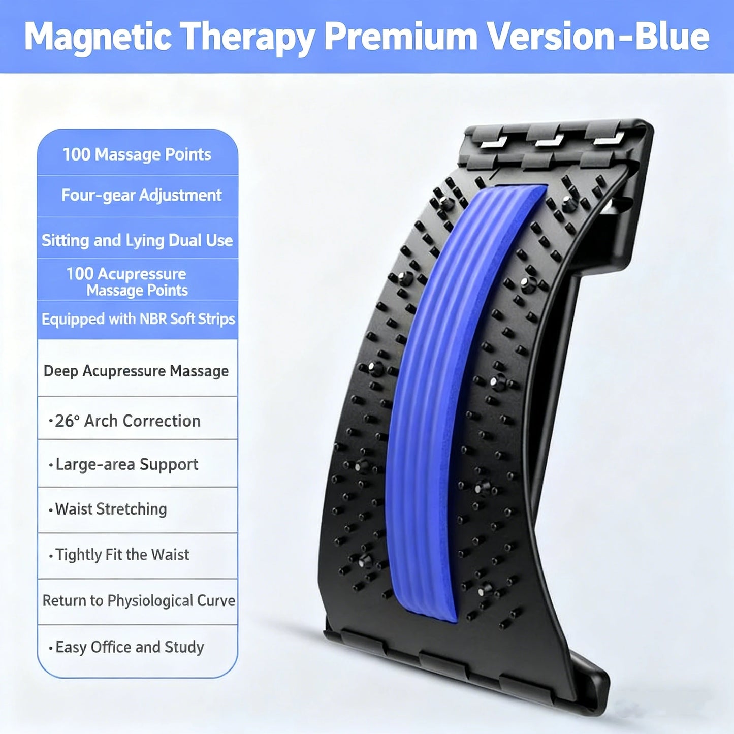 Lumbar Back Stretcher Massager, Spine Pain Relief Vertebral Relaxer for Lower Back Traction & Waist Correction