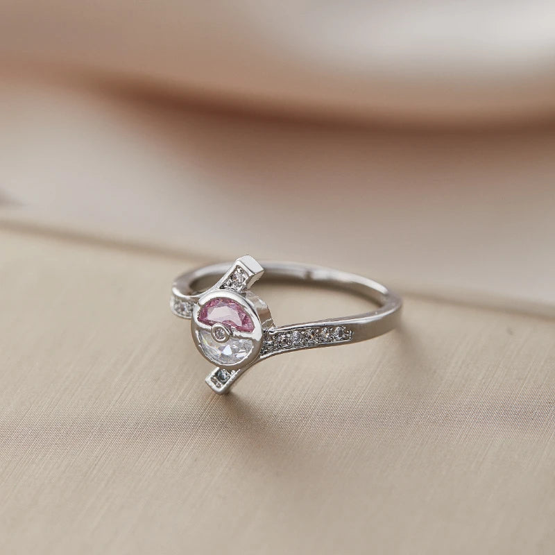 1 Pc Delicate Synthetic Zircon Ring Fashionable and Suitable for Birthday Gift Rings, Suitable for All Seasons