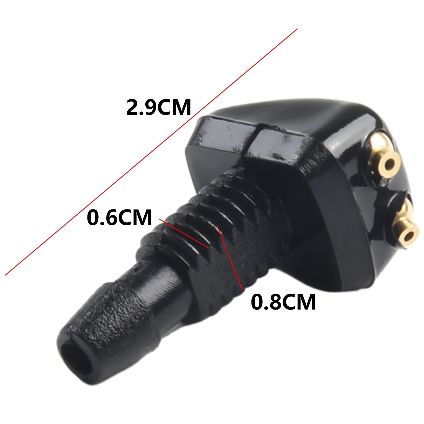 Sale 2Pcs Car Windshield Wiper Washer Spray Nozzle Fits Most Car Models Car Dual Holes Windshield Washer Nozzle Water Spray