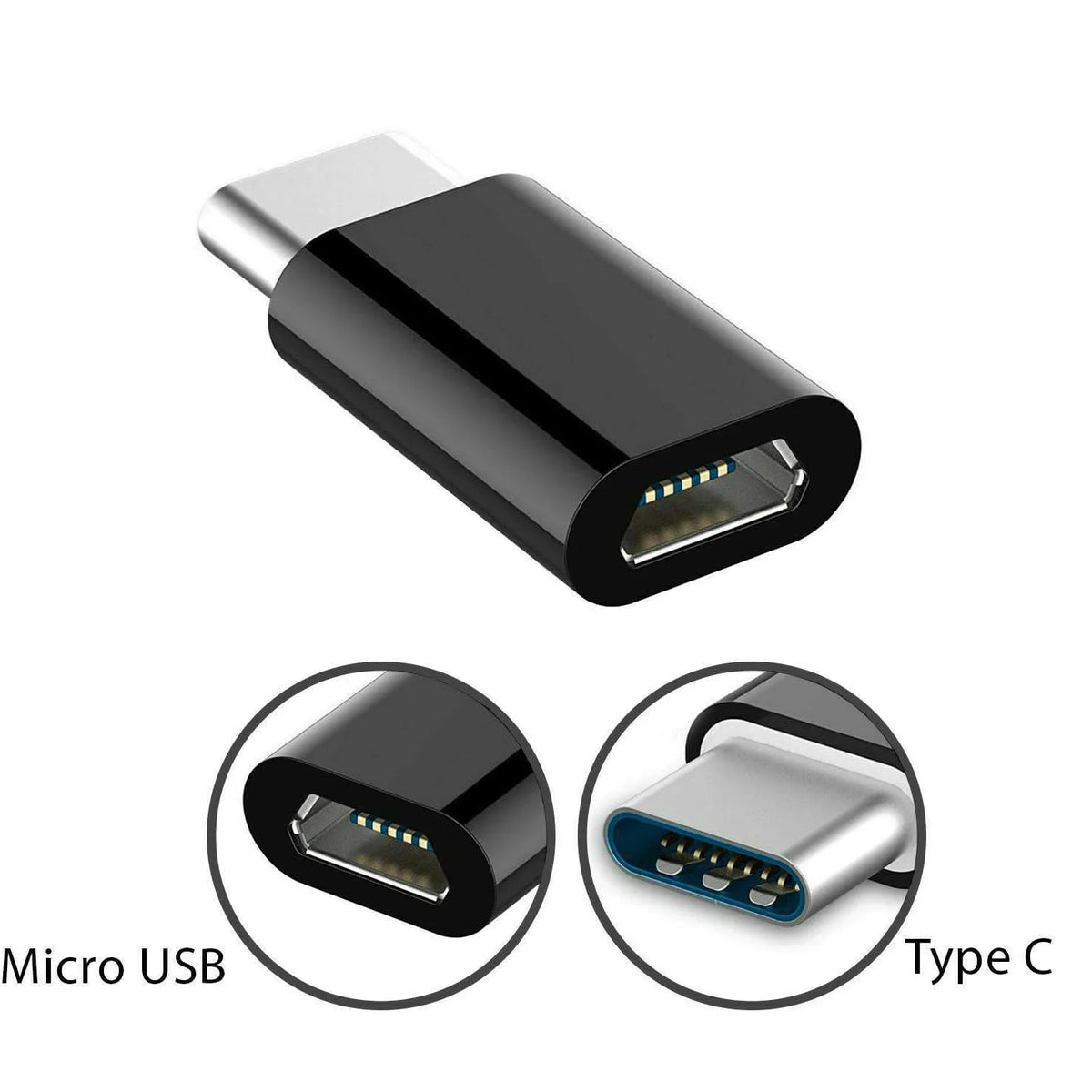 8pcs USB to USB C Adapter, USB Type C Female to USB Adapter, Micro USB to USB C Female Male Converter Connector, for Laptop Car