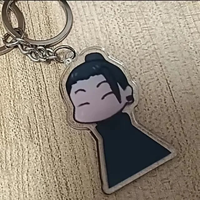 Anime Cosplay Funny Keychain Gojo Satoru Geto Suguru Bag Pendant Keyring Bag Jewelry Gift