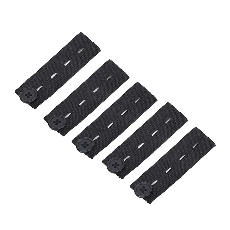 5pcs Pant Extender Belt Unisex Waist Band Tight Trousers Jeans Skirts Maternity Button Hooks Garment DIY Sewing Supplies
