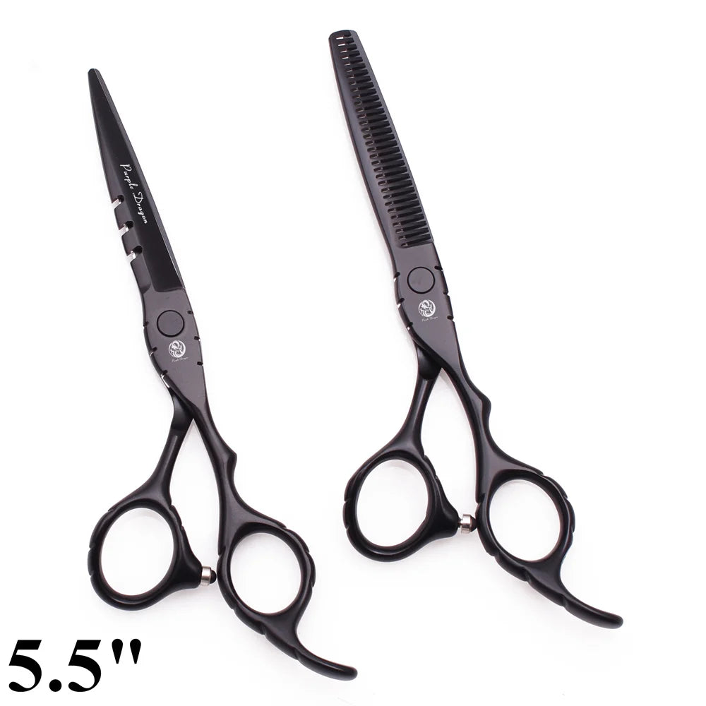 Hair Scissors 5.5" 6" Purple Dragon Stainless Professional Hairdressing Scissors Thinning Shears Hair Scissor Dropshipping Z1010
