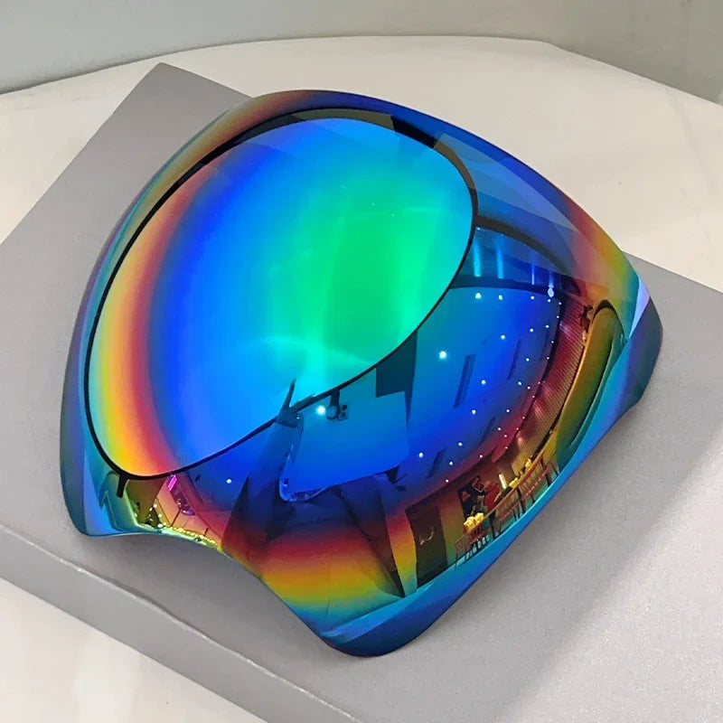 KAMMPT Huge Sports Goggle Men Futuristic Mirror Outdoor Cycling Protective Sunglasses Women Trendy Wrapped Round Anti-UV Shades