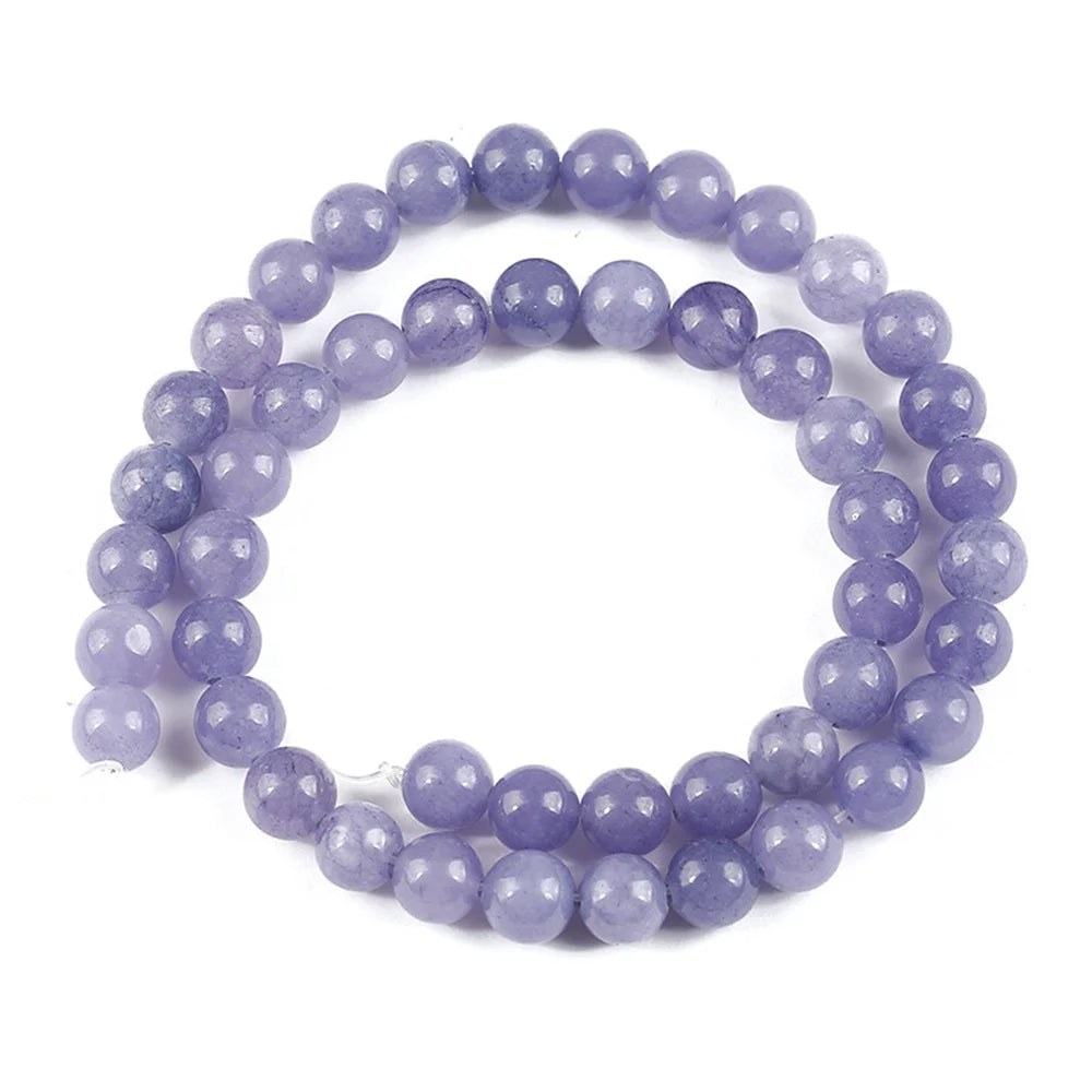 Natural Angelite Stone Loose Beads For Jewelry Making Diy Bracelets Necklace 15" Cord Not Included 4mm 6mm 8mm 10mm