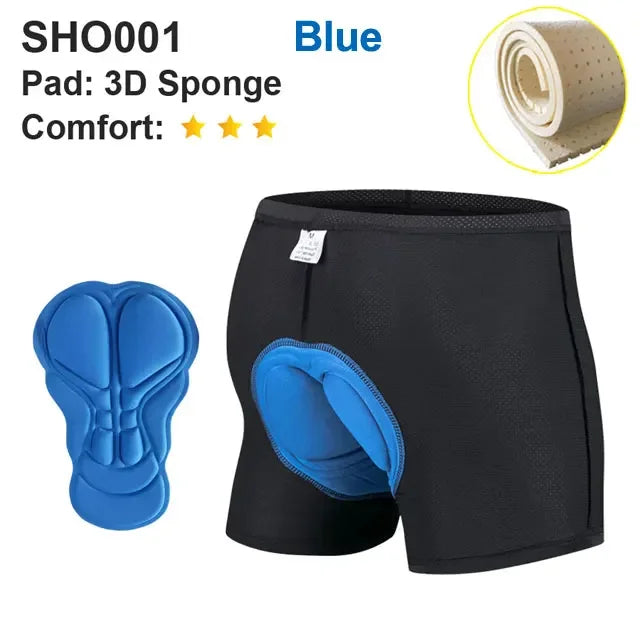 NEWBOLER Breathable Cycling Underwear Cycling Shorts 5D Gel Pad Shockproof Bicycle Underpant MTB Road Bike Underwear Man Shorts