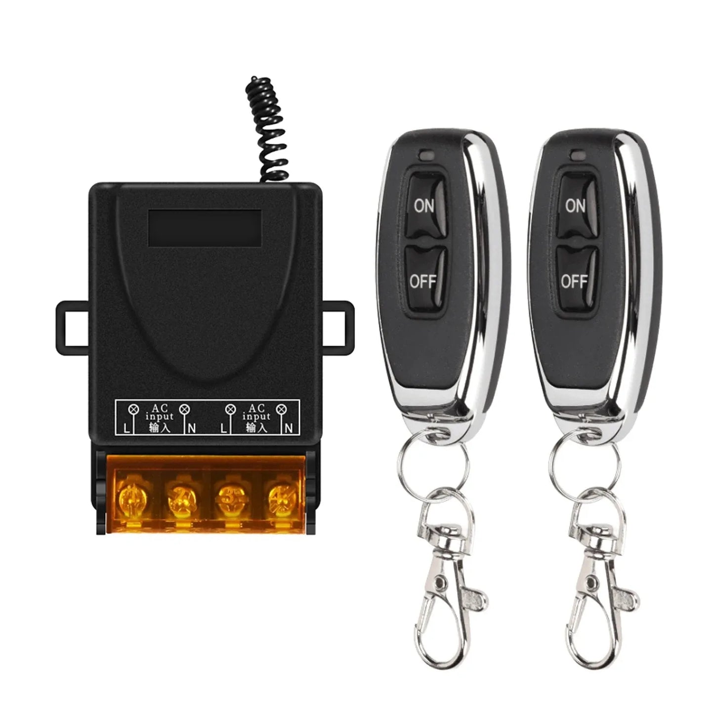 433Mhz Wireless Remote Control Switch AC 110V 220V 10A Relay 1CH Receiver Controller and 2 botton RF433 Mhz Transmitter