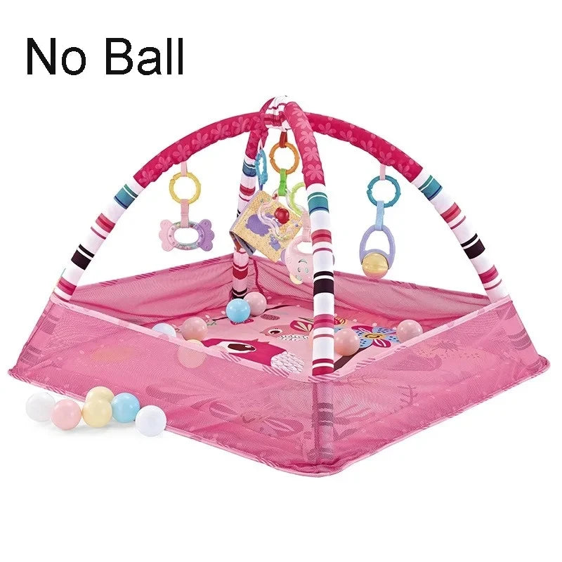 Baby Play Gym Play Mat Children Play Mat Rack Newborn Baby Activity Gym Mat 0-36 Months Tummy Time Crawling Game Blanket Toys