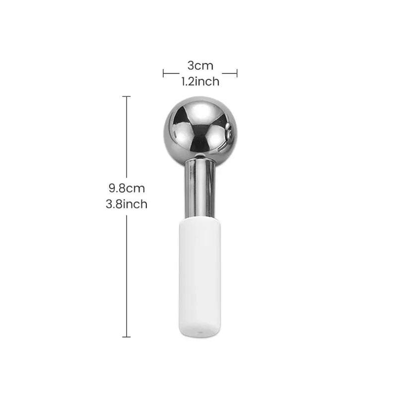 Stainless Steel Ice Globes Cooling Facial Sticks Beauty Spa Skin Care Tools Fine Wrinkles Tighten Pores Reduce Puffiness