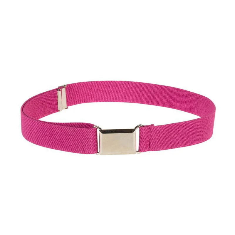 Women's Adjustable Elastic Stretch Belt Comfortable Invisible Waist Belt for Jeans Pants Dress Square Easy Buckles Waist Belt