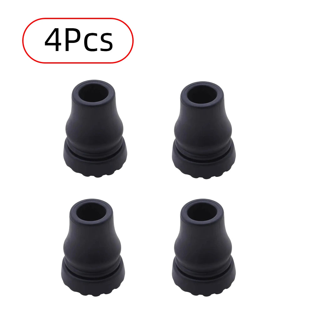 4Pcs 16-22mm Anti Slip Rubber Pads Cover Canes, Crutches, Bottom Pads, Protective Covers, Climbing And Hiking Poles, Tips