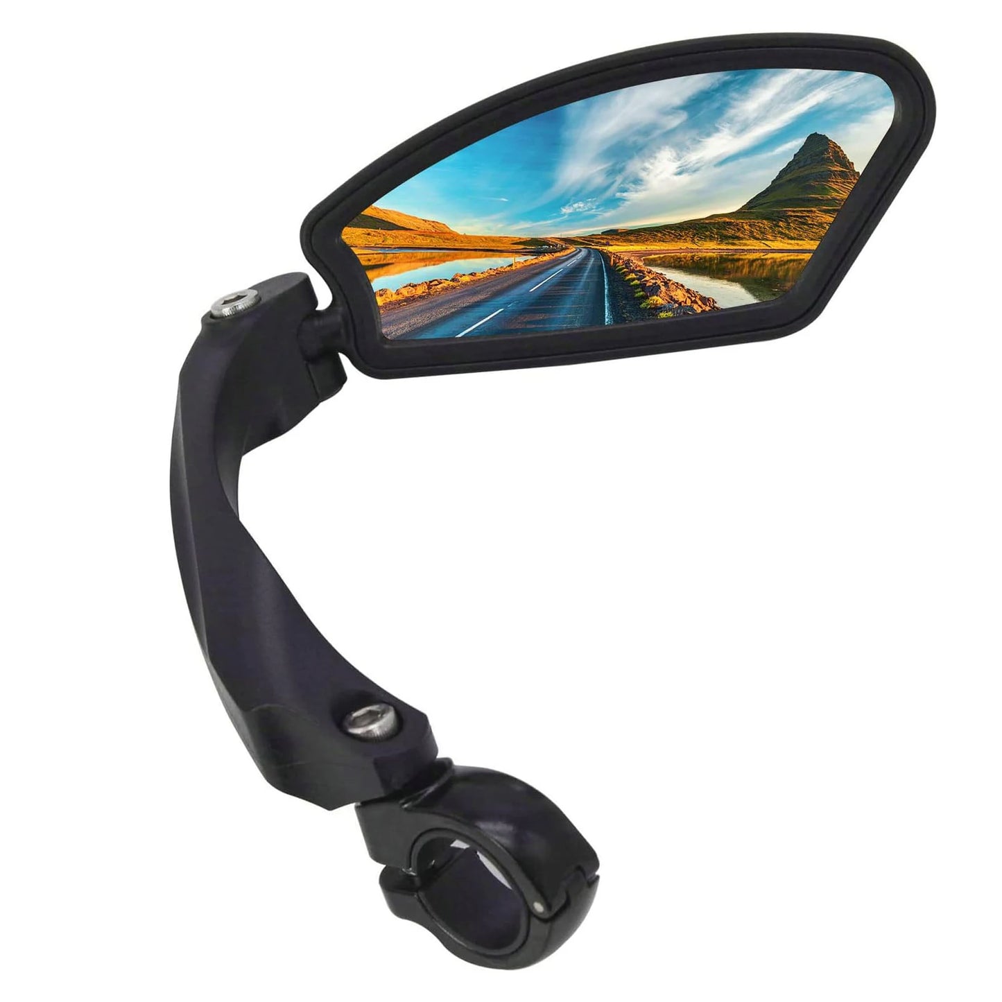 Adjustable Handlebar Bike Mirror, Shatterproof HD Glass Lens, Universal Fit Rearview Bicycle Mirrors, 360° Rotatable, Compatible