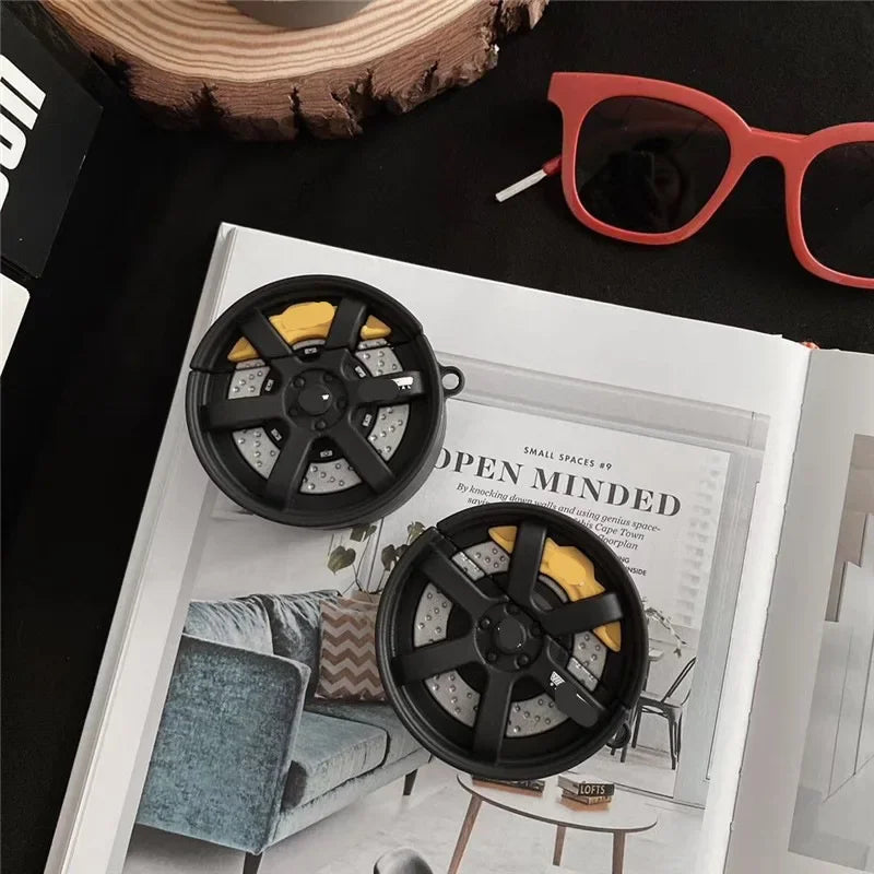 3D Car Brake Wheel Earphone Case for Airpods 4 2024 3 2 1 Airpods3 Pro 2 Silicone Soft Headphone Cover for Air Pods Pro2 Gen