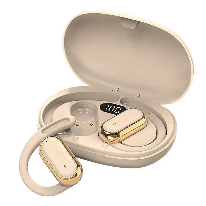 KEBIDUMEI Open-Ear Bluetooth 5.4 Earphones Ear Hook TWS Wireless Headphones IPX6 Waterproof Headsets HiFi Stereo Sports Earbuds
