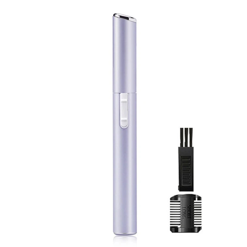 Electric Mini Eyebrow Trimmer Shaver Hair Removal Facial Neck Body Arms Legs Blur - Rechargeable Personal Grooming Kit