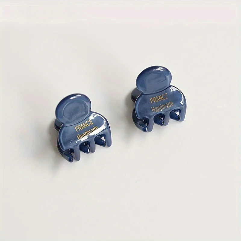 2pcs/set Mini Acetate Hair Claw Side Pins Small Size Shark Clip Sweet Cute Elegant Hairpin Hair Clips Women Hair Accessories