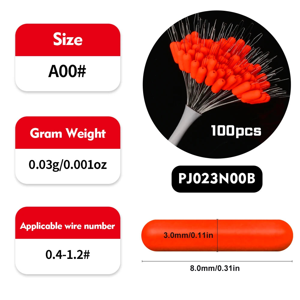 100pcs Premium Rubber Oval Bobber Stoppers - Space-Saving Float Stops for Fishing Gear - Durable Fishing Accessories for Anglers