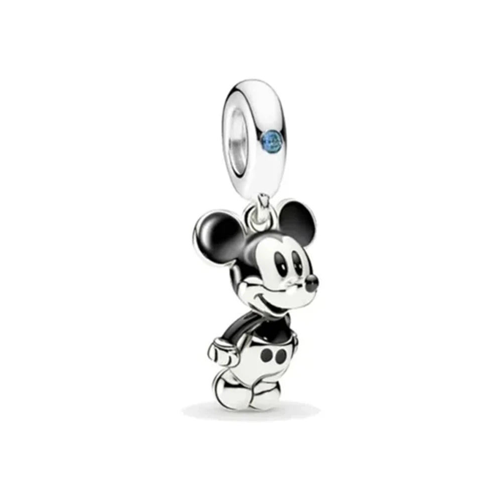 Hot Sell MINISO Disney 925 Sterling Silver Animals Mobilization Charms Beads Hot Original Bracelet DIY Jewelry Women Pendant