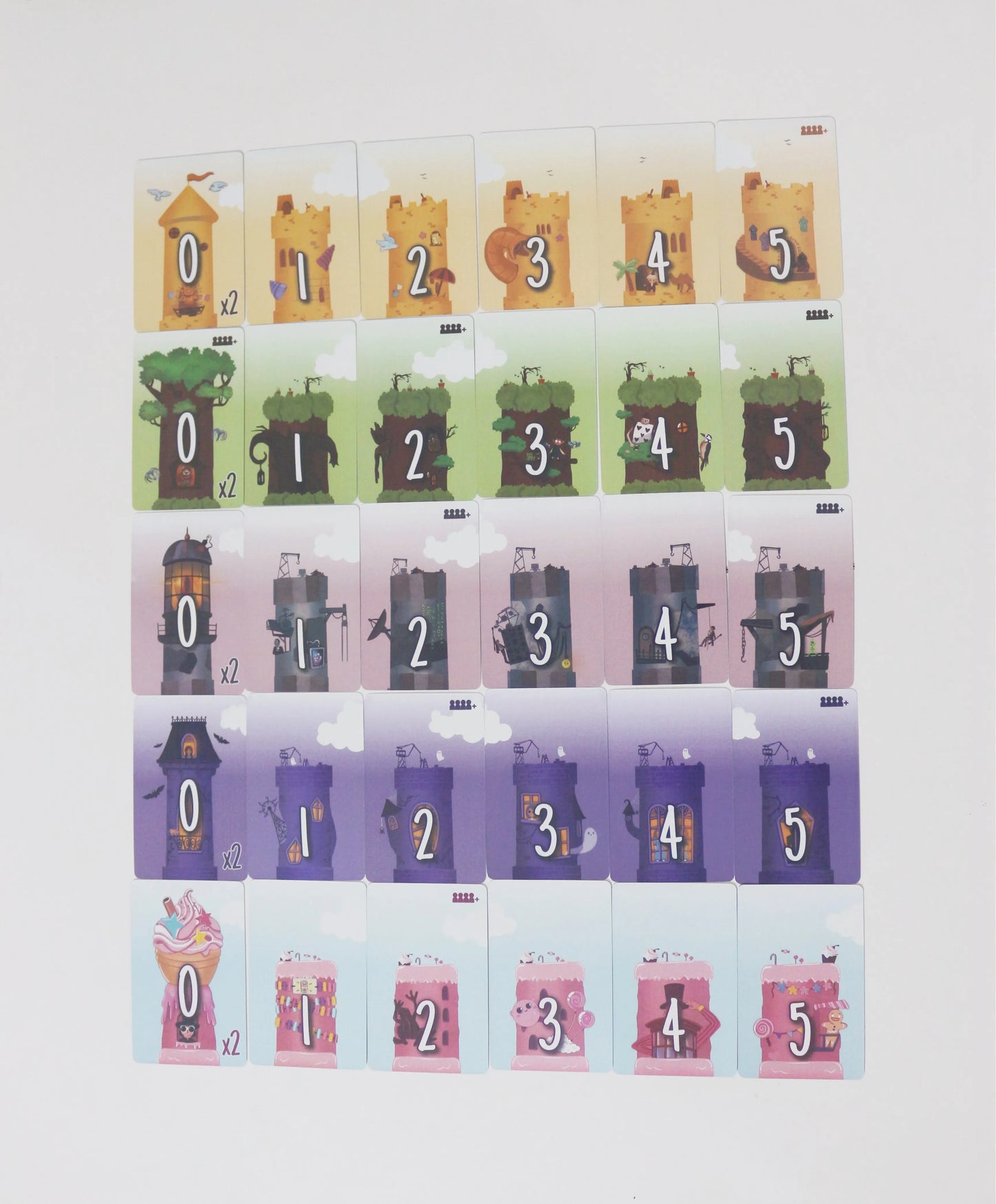 5 Towers Board Game 2-6 Players Fast paced card game, Funny Strategy Game