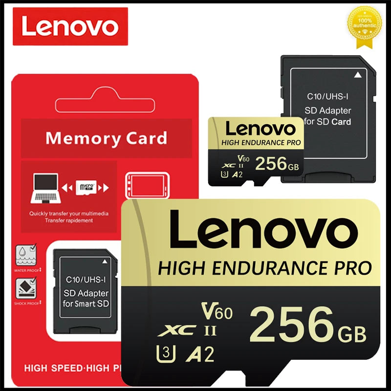 Lenovo SD Card Memory Card 1TB High Speed TF Flash Card 4K Full HD Video Micro SD Card 128GB 256GB 512GB For Xiaomi Camera PC
