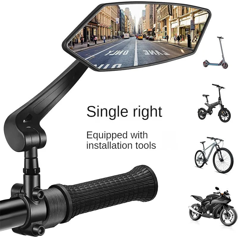 DOMEN Bicycle Rearview Bike 360° Rotate Adjustable Wide Angle Mirror Road Bike Handlebar Rear View Mirrors Bike Accessories