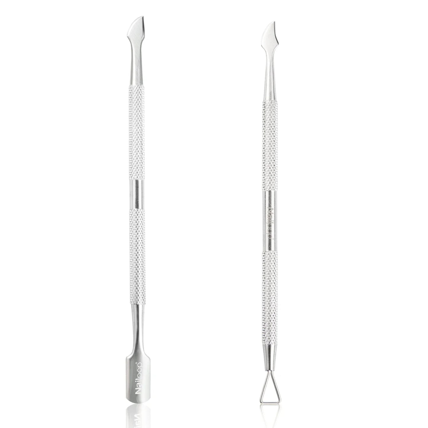 Nailpop Nail Cuticle Scissors Stainless Steel Manicure Pedicure Trimmer and Pusher Silver Dead Skin Scissor Nipper Clipper Tool