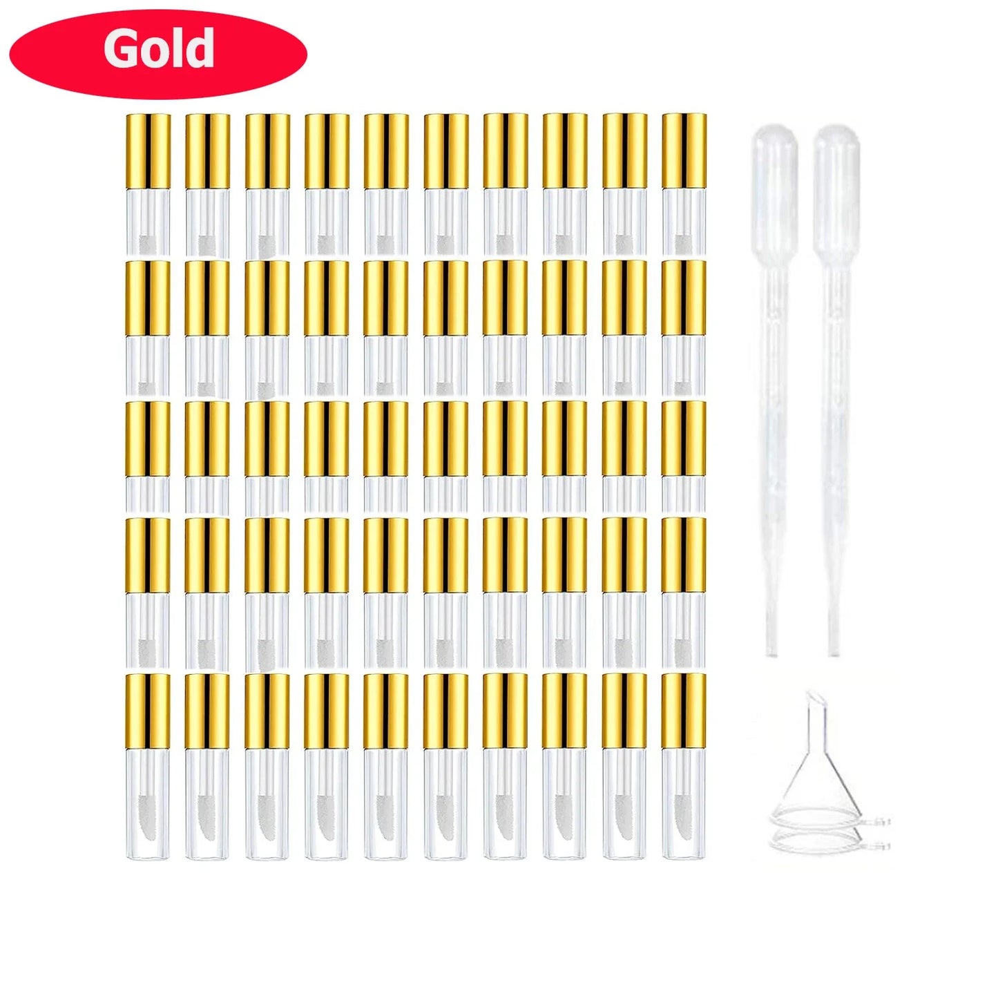 1.2ml Mini Lip Gloss Tubes with Wand Empty Travel Bottle Refillable Lip Gloss Containers Lip Balm DIY Lipstick Cosmetics