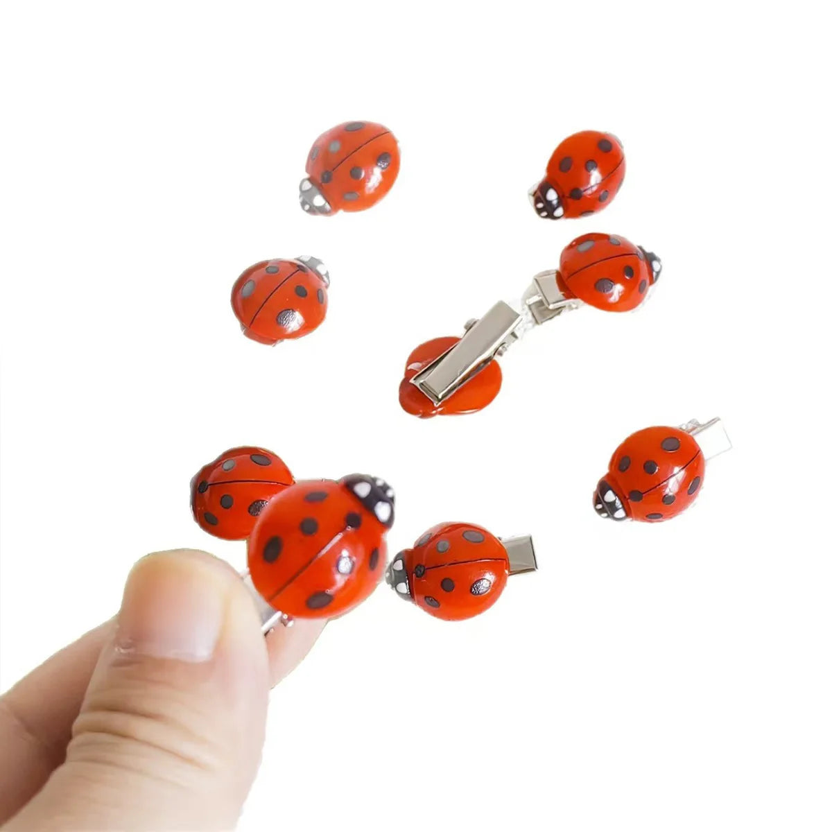 10-piece set of cross-border fashionable cute bee ladybug hair clips mini accessories hairpins for students bulk fun