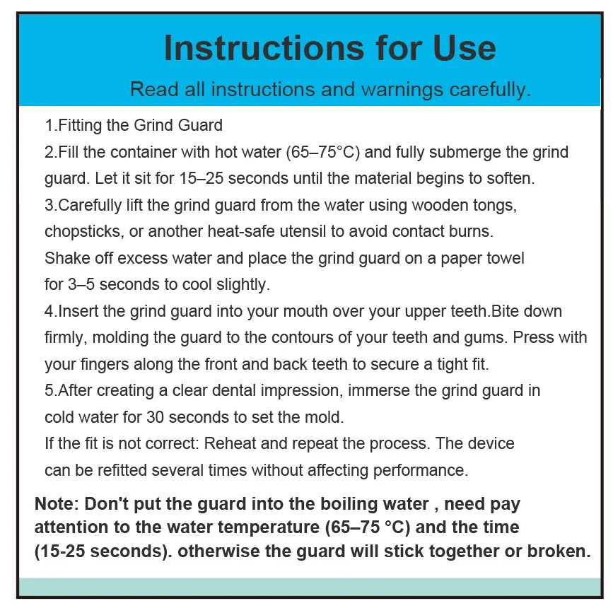 4pcs/Box Mouth Guards for Grinding Teeth Moldable Dental Teeth Night Guard for Adult Stop Teeth Grinding Bruxism Tray