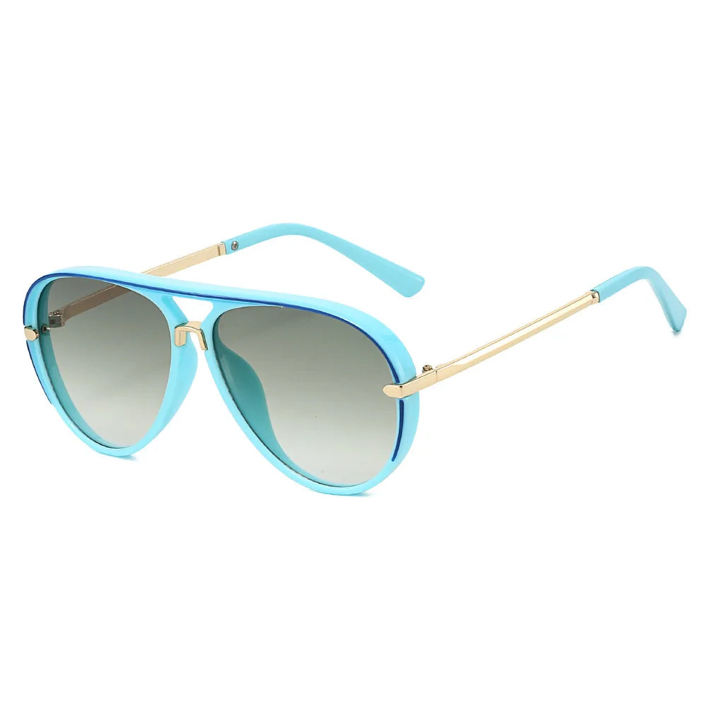 Trendy Oversized Pilot Sunglasses Women Men Vintage Retro Classic Designer Sun Glasses UV400 Protection Fashion Ladies Shades