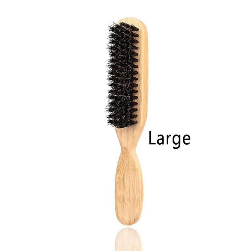 Brown Pointed-Tail Bristle Comb - Unisex, Smooth & Anti-Static, No Tangles No Hair Damage, Home Use