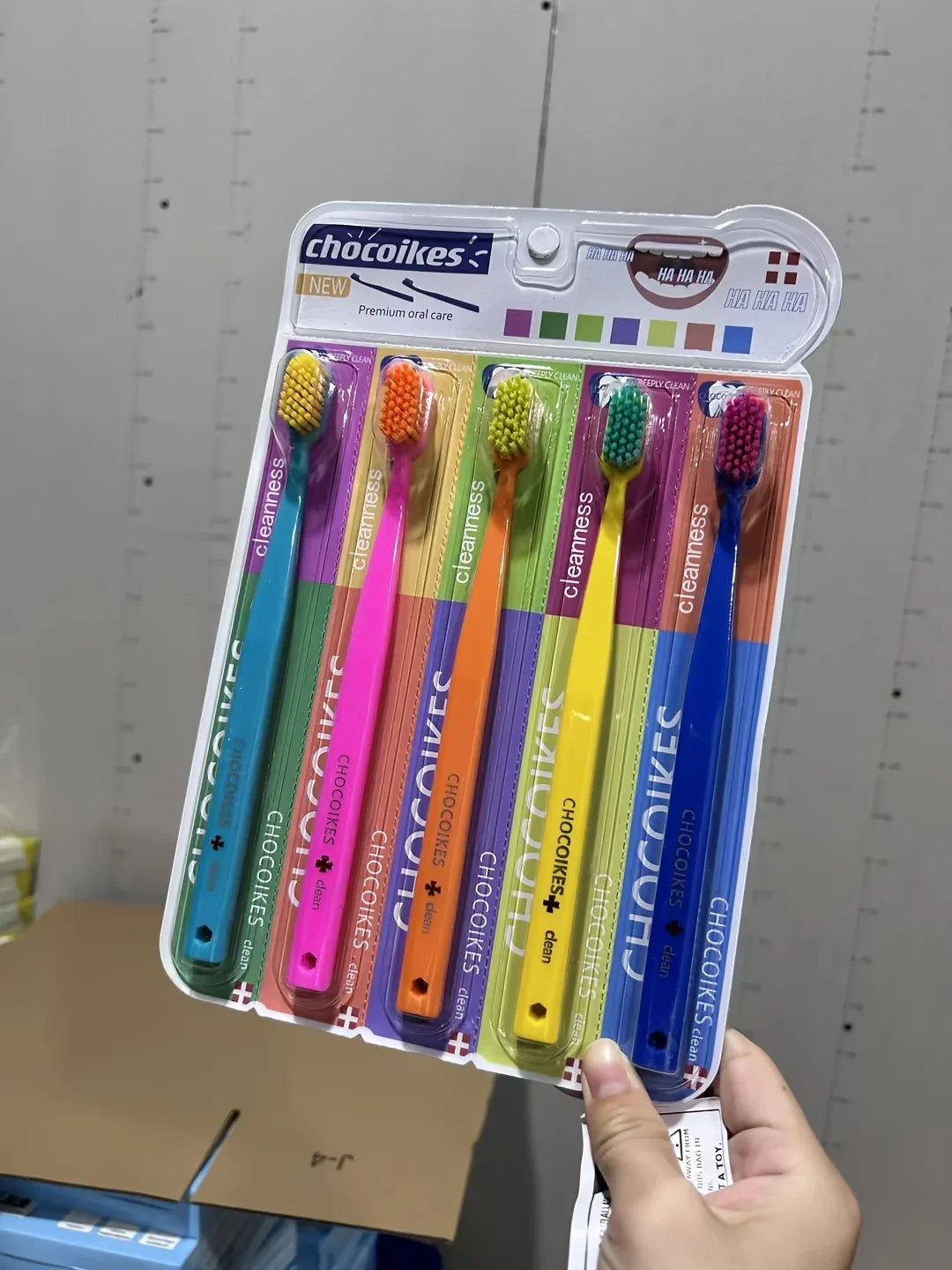 5 Packs of Chocolate Swiss Caring Soft Nylon Bristle Toothbrush Set, Ergonomic Handle, Ideal Choice for Travel and Hotels