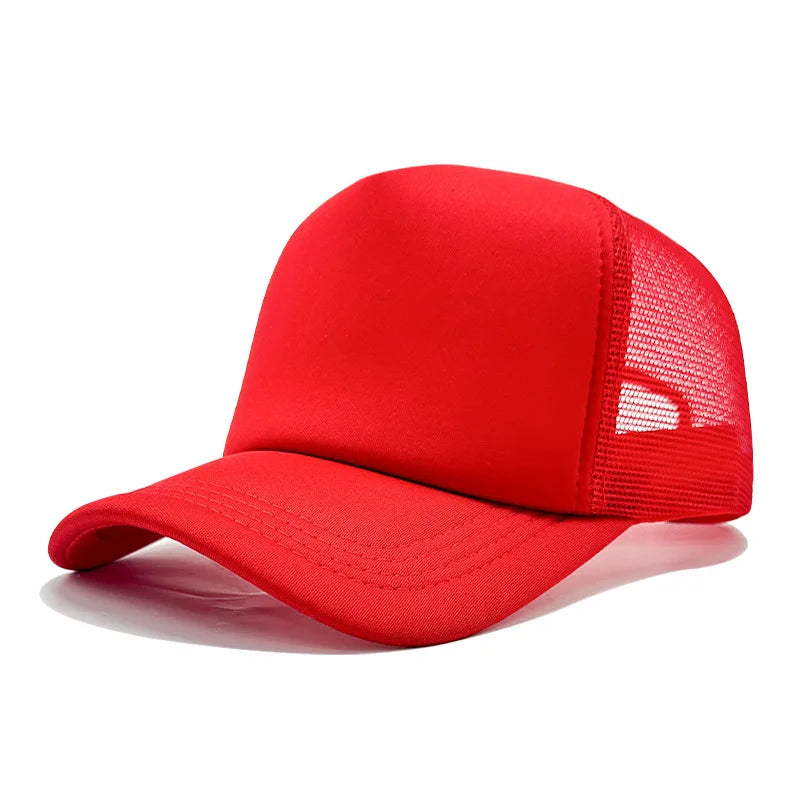 Customized Printed Logo Unisex Cap Casual Plain Baseball Cap Adjustable Snapback Hats Hip Hop Trucker Cap