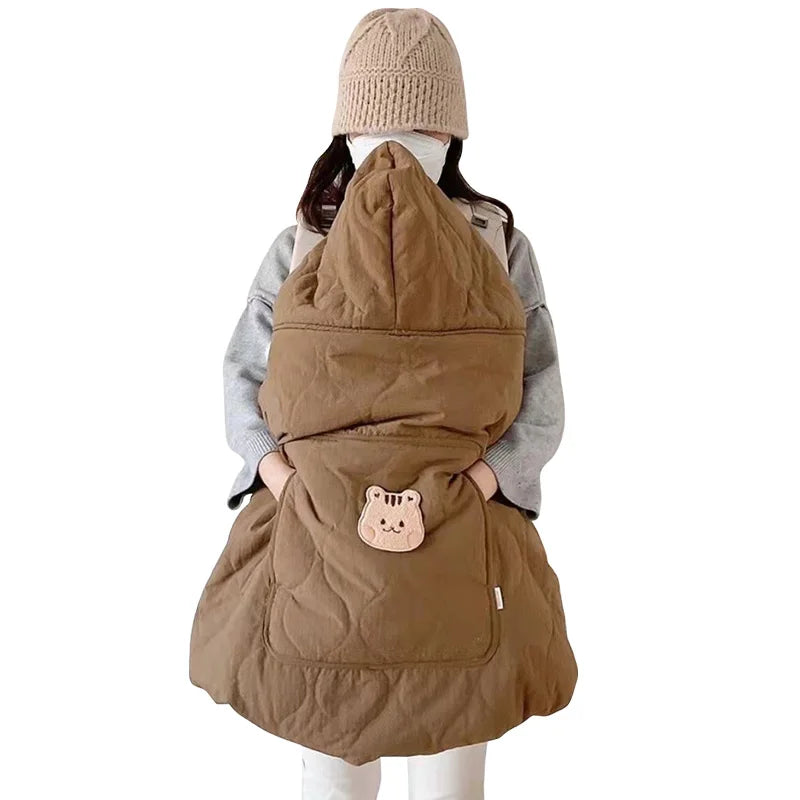 Hooded Blanket for Baby Stroller Newborn Swaddle Wrap Warm Baby Carrier Sling Cover Infant Cloak Cape Sleeping Quilt 80*85cm