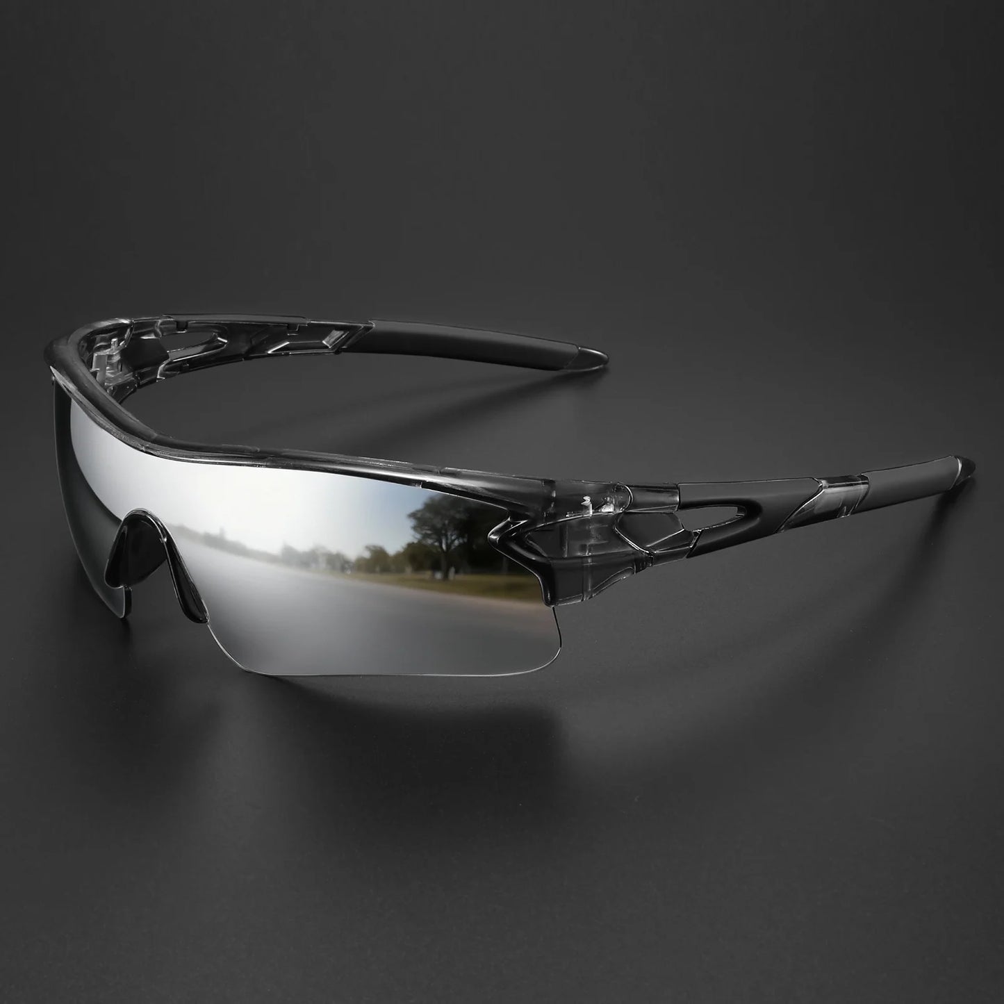 Classic Sports Sunglasses with One-Piece Wraparound UV400 Lens - Unisex Comfort Fit for Cycling, Running, Hiking & Outdoor