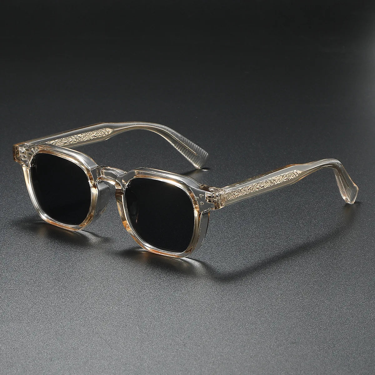 New Polarized Sunglasses Unisex Metal Core CP Square Sun Glasses Rivets Women Shades Driving Glasses