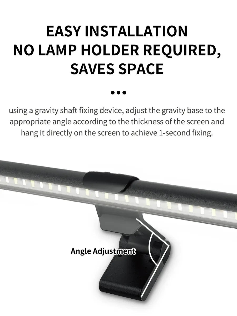 RGB Monitor Light Bar Strip Eye Care Dimmable Table Lamp for Work Game Learning Reading - Atmosphere Lighting
