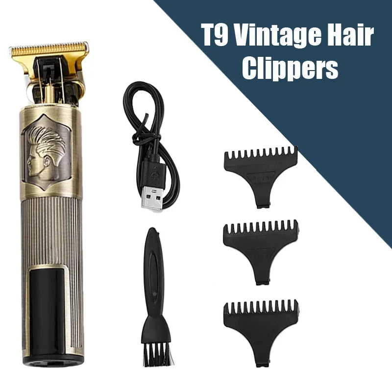 New!T9 Electric Hair Trimmer/Accessories | USB Professional Shaver | 0mm Bald Fade Cutting Machine Portable for Men Home Haircut