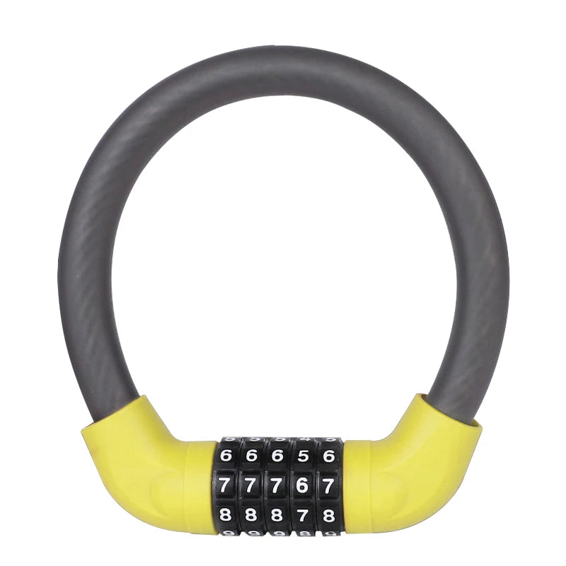 5-Digit Combination Bike Lock - Heavy-Duty Universal Bicycle Lock for Mountain Bike/Scooter/&Motorcycles - Anti-Theft Protection