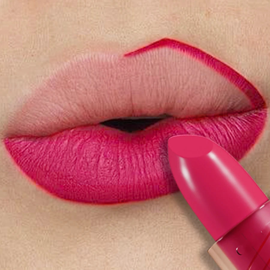 1PC Nude Lipstick Waterproof Lipliner Pen Sexy Matte Contour Lip Tint Lasting Non-stick Cup Lip Gloss Korean Makeup Cosmetic