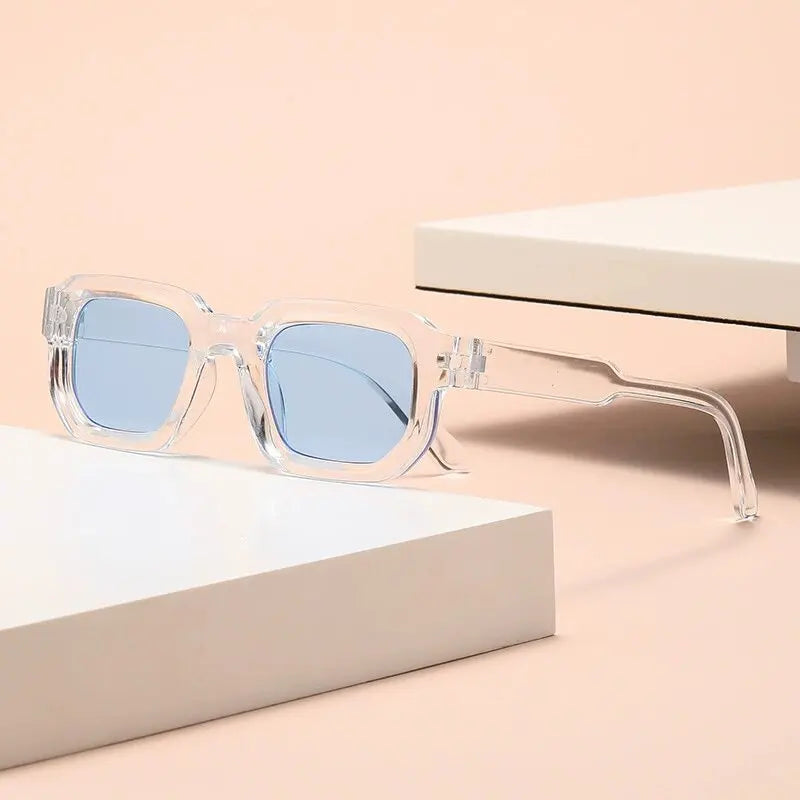 New Retro Rectangular Frame Sunglasses - Fashionable Retro Sunglasses With Uv400 Protection3007