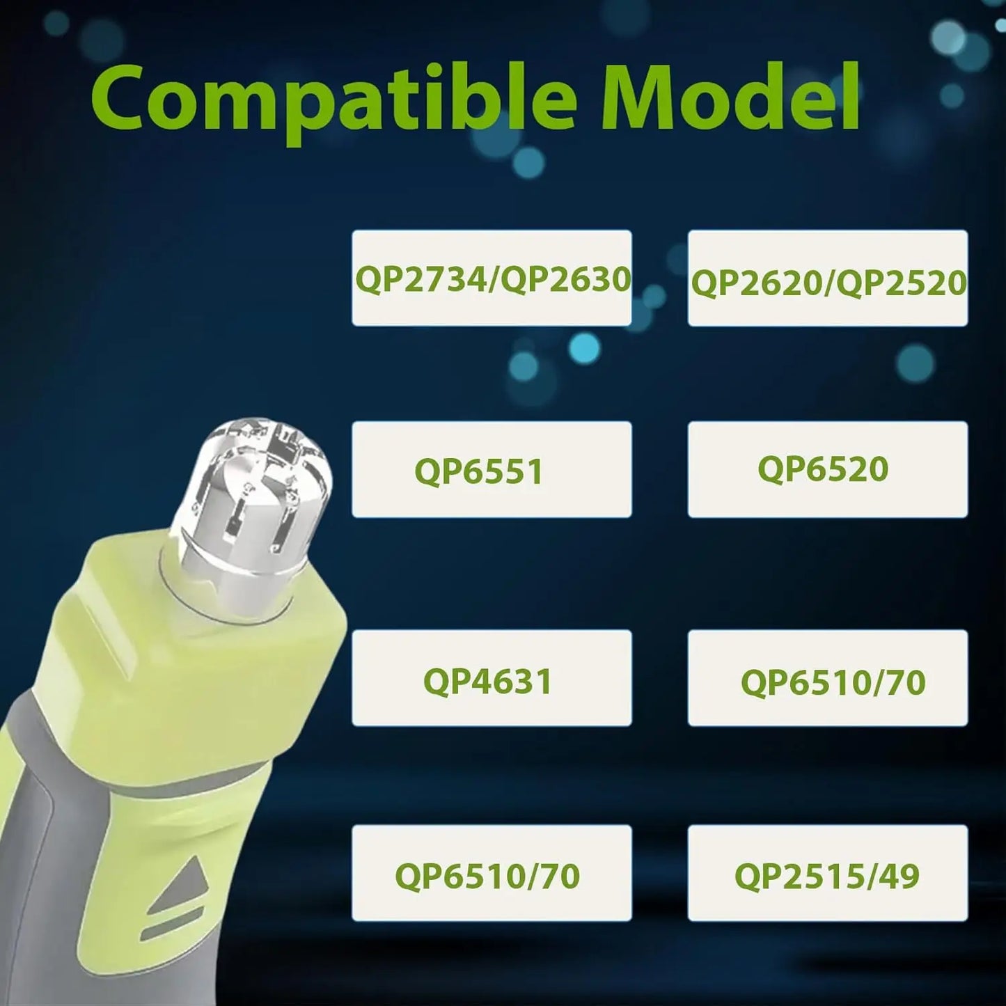 New 360 Replacement Blades Compatible with One Blade QP2520 QP2630 QP2724 QP2834 QP6510 QP6520 QP6530 Electric Shaver
