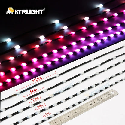 3pin DC5V/12V black LED pixel light string WS2811 RGB programmable light string holiday atmosphere light Christmas light string