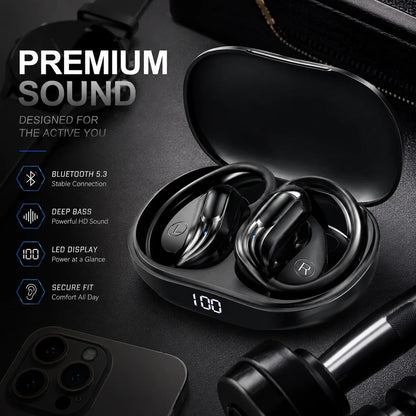 Wholesale Wireless Headphones Bluetooth 5.4 Earphones True with Mic Button Control Noise Reduction Earhooks Waterproof Headset