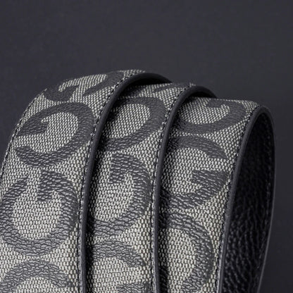 High Quality 3.4cm Leather Business Men High-Quality Designer Male Buckle Strap Jeans Accessory