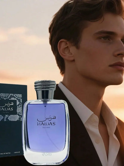 100ML RASASI Hawas For Men - Eau de Parfum Long Lasting Signature Premium Arabian Daily Elegance Refreshing Luxurious Masculine