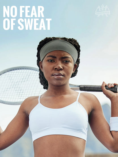 Summer Sport Headband Breathable Fitness Sweatband Non Slip Elastic Tennis Headband Sweat Wicking Lightweight Running Hairband