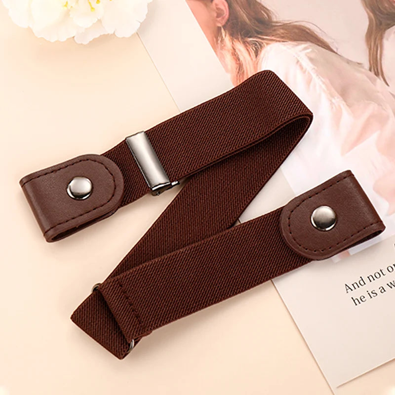 Belts for Women Buckle-Free Waist Jeans Pants No Buckle Stretch Elastic Waist Women Belt Invisible Belt DropShipping