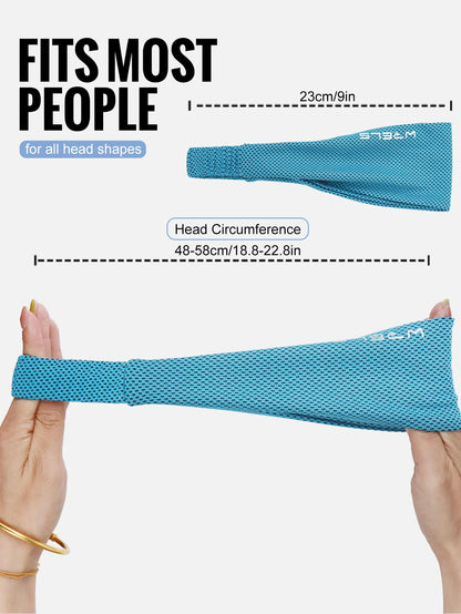 Summer Sport Headband Breathable Fitness Sweatband Non Slip Elastic Tennis Headband Sweat Wicking Lightweight Running Hairband