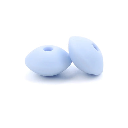 50pcs/lot 12mm Silicone lentil Beads Silicone BPA Free DIY Charms Newborn Nursing Accessory Teething Necklace Teething Toy